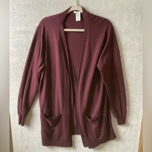 Matty M cardigan. Plum. Size XXL